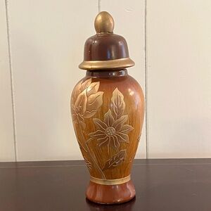 Indian/Asian wooden Urn/vase
